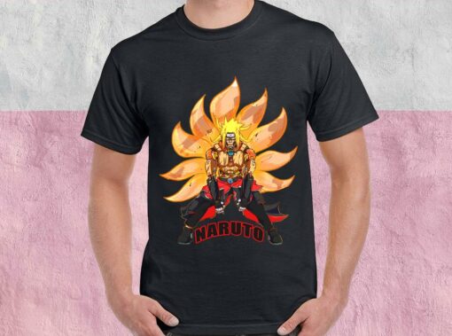 Naruto Transforms Into A Nine Tailed Fox Women Shirt, Kurama Nine Tail Fox Shirt 1