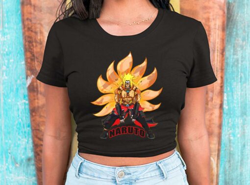 Naruto Transforms Into A Nine Tailed Fox Women Shirt, Kurama Nine Tail Fox Shirt 2