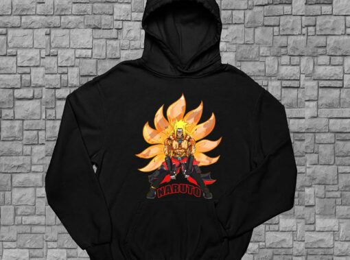Naruto Transforms Into A Nine Tailed Fox Women Shirt, Kurama Nine Tail Fox Shirt 4
