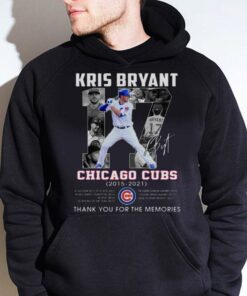 Hot No. 17 Kris Bryant Signature Chicago Cubs 2015-2021 All Star World Series Champion Thank You Shirt 7