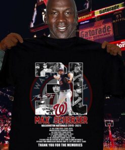 Original No. 31 Max Scherzer Washington Nationals MLB 2015-2021 Signature Thank You For The Memories Shirt 6