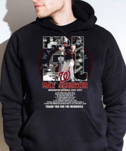 Original No. 31 Max Scherzer Washington Nationals MLB 2015-2021 Signature Thank You For The Memories Shirt 7