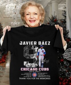Premium No. 9 Javier Baez Signature Chicago Cubs 2014-2021 All Star World Series Champion Thank You Shirt 6