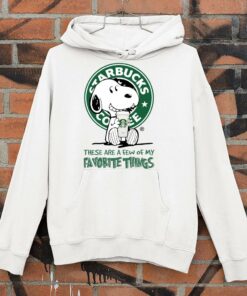 Original Peanuts Snoopy mashup Starbucks these are a few of my favorite things shirt 7