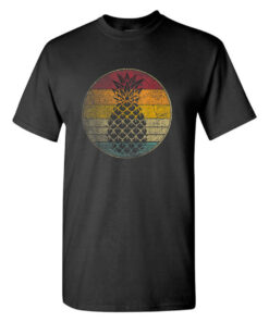 Pineapple Fruit Retro Style Vintage Distressed 70s 80s Gift T-Shirt