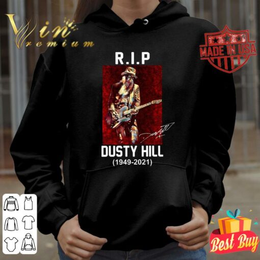 Funny R.I.P Dusty Hill 1949-2021 Signature ZZ Top Band Rock Shirt 3