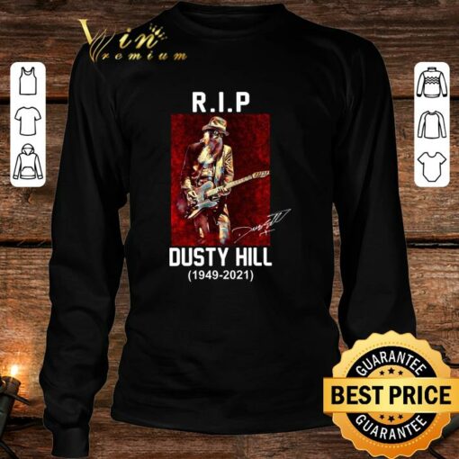 Funny R.I.P Dusty Hill 1949-2021 Signature ZZ Top Band Rock Shirt 4