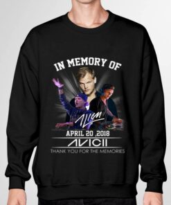 Premium RIP Avicii In Memory Of April 20 2018 thank you for the memories signature shirt 6