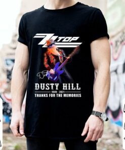 Awesome RIP Dusty Hill 1949-2021 Signature Thank You For The Memories ZZ Top Band Shirt 5