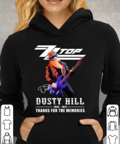 Awesome RIP Dusty Hill 1949-2021 Signature Thank You For The Memories ZZ Top Band Shirt 7