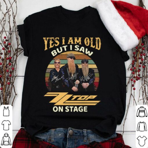 Best RIP Dusty Hill Yes i am old but i saw ZZ Top band on stage signatures vintage sunset shirt 1