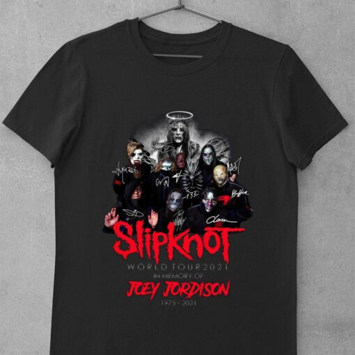 Original RIP Joey Jordison In Memory Of 1975-2021 SlipKnot band World Tour 2021 Shirt 1