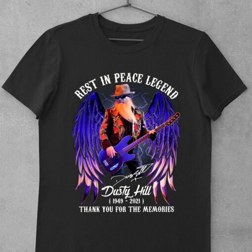 Funny Rest In Peace Legend Dusty Hill 1949-2021 signature thank you for the memories shirt 1