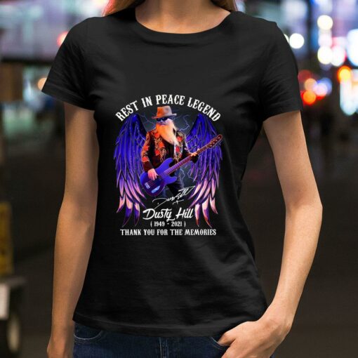 Funny Rest In Peace Legend Dusty Hill 1949-2021 signature thank you for the memories shirt 2