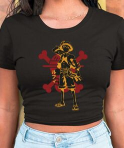 Retro One Piece Anime Shirt, Straw Hat Pirates, Monkey D Luffy, Japanese Anime Manga Shirt 5