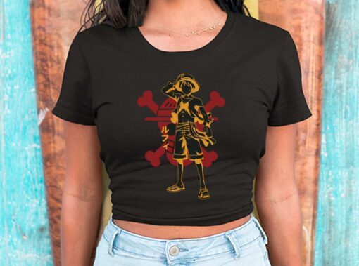 Retro One Piece Anime Shirt, Straw Hat Pirates, Monkey D Luffy, Japanese Anime Manga Shirt 2