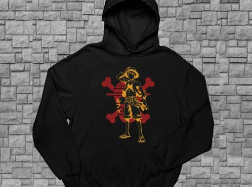 Retro One Piece Anime Shirt, Straw Hat Pirates, Monkey D Luffy, Japanese Anime Manga Shirt 4
