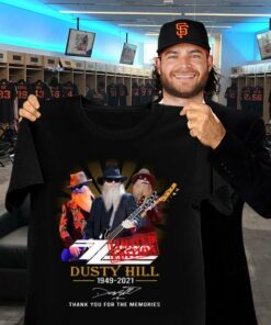 Funny Rip Dusty Hill 1949-2021 Signature Thank You For The Memories Zz Top Shirt 5