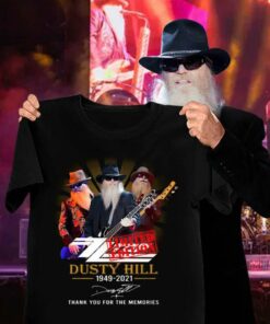 Funny Rip Dusty Hill 1949-2021 Signature Thank You For The Memories Zz Top Shirt 6