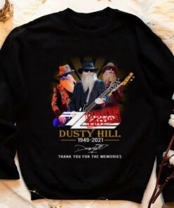 Funny Rip Dusty Hill 1949-2021 Signature Thank You For The Memories Zz Top Shirt 7