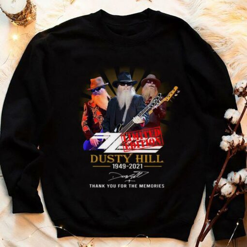 Funny Rip Dusty Hill 1949-2021 Signature Thank You For The Memories Zz Top Shirt 4