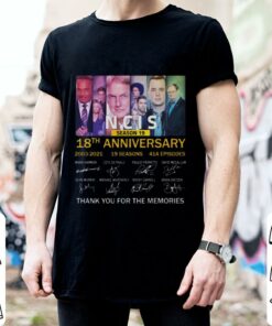 Official Season 19 NCIS 18th anniversary 2003-2021 19 seasons 414 episodes signatures thank memories shirt 5