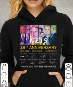 Official Season 19 NCIS 18th anniversary 2003-2021 19 seasons 414 episodes signatures thank memories shirt 7