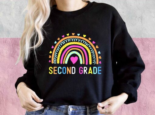 Second Grade Shirt, Second Grade Teacher Shirt, 2nd Second Grade Rainbow For Men Shirt 3