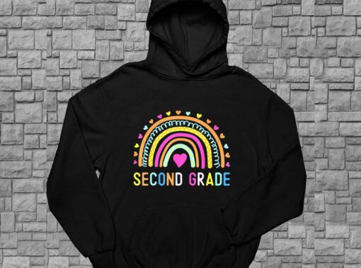 Second Grade Shirt, Second Grade Teacher Shirt, 2nd Second Grade Rainbow For Men Shirt 4