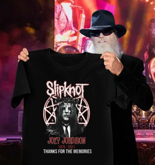 Original Slipknot Joey Jordison 1975-2021 signature thanks for the memories shirt 3