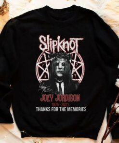 Original Slipknot Joey Jordison 1975-2021 signature thanks for the memories shirt 7