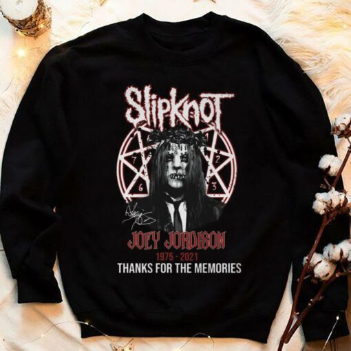 Original Slipknot Joey Jordison 1975-2021 signature thanks for the memories shirt 4