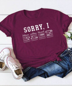 Sorry I-DGAF Funny Hidden Message Guitar Chords For Lover T-Shirt