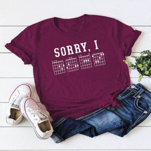 Sorry I-DGAF Funny Hidden Message Guitar Chords For Lover T-Shirt