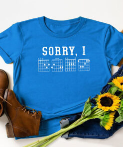 Sorry I-DGAF Funny Hidden Message Guitar Chords For Lover T-Shirt