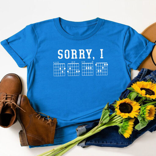 Sorry I-DGAF Funny Hidden Message Guitar Chords For Lover T-Shirt