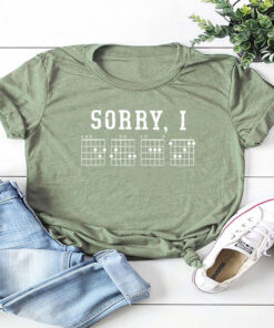 Sorry I-DGAF Funny Hidden Message Guitar Chords For Lover T-Shirt