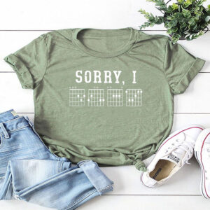 Sorry I-DGAF Funny Hidden Message Guitar Chords For Lover T-Shirt