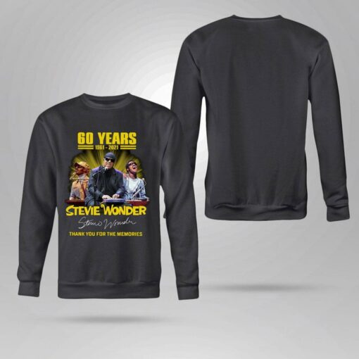 Best Stevie Wonder 60 years 1961-2021 signature thank you for the memories shirt 4
