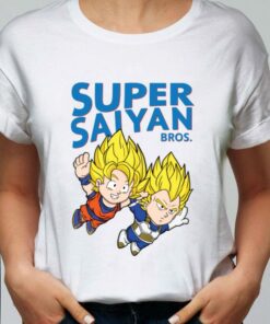 Super Saiyan Bros. Son Goku Vegeta Dragon Ball Mashup Super Mario Shirt 5