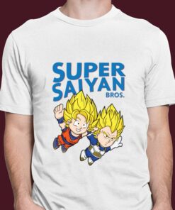Super Saiyan Bros. Son Goku Vegeta Dragon Ball Mashup Super Mario Shirt 6
