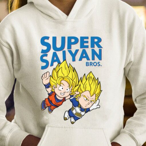 Super Saiyan Bros. Son Goku Vegeta Dragon Ball Mashup Super Mario Shirt 4