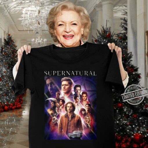 Official Supernatural all characters poster shirt 3