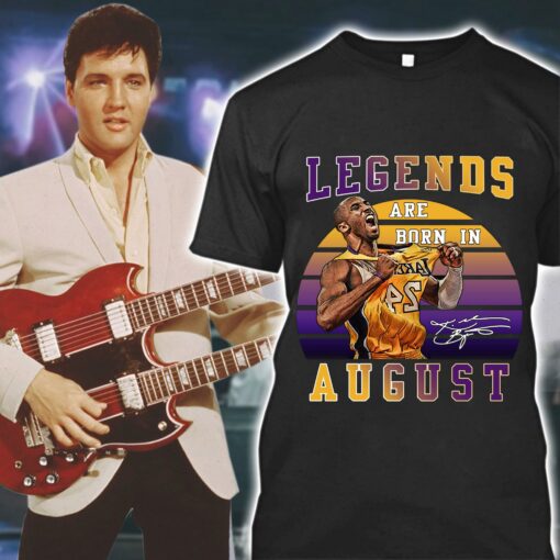 Original Thank You Kobe Bryant Legends Are Born In August Signature Retro Vintage Shirt 1