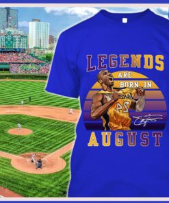 Original Thank You Kobe Bryant Legends Are Born In August Signature Retro Vintage Shirt 5