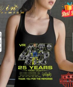 Original Thank You Valentino Rossi VR46 25 years 1996-2021 MotoGP World Championship Signature Shirt 5