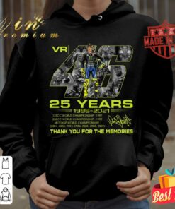 Original Thank You Valentino Rossi VR46 25 years 1996-2021 MotoGP World Championship Signature Shirt 6