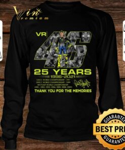 Original Thank You Valentino Rossi VR46 25 years 1996-2021 MotoGP World Championship Signature Shirt 7