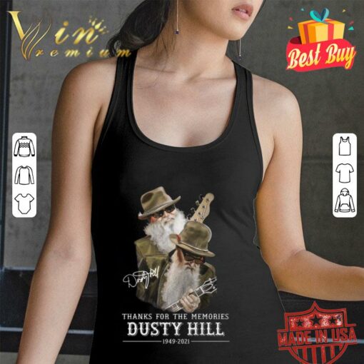 Official Thanks For The Memories RIP Dusty Hill 1949-2021 ZZ Top Band Rock Shirt 2