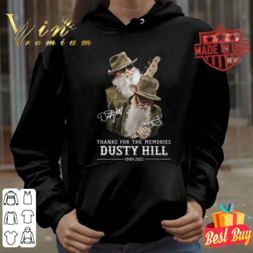 Official Thanks For The Memories RIP Dusty Hill 1949-2021 ZZ Top Band Rock Shirt 3